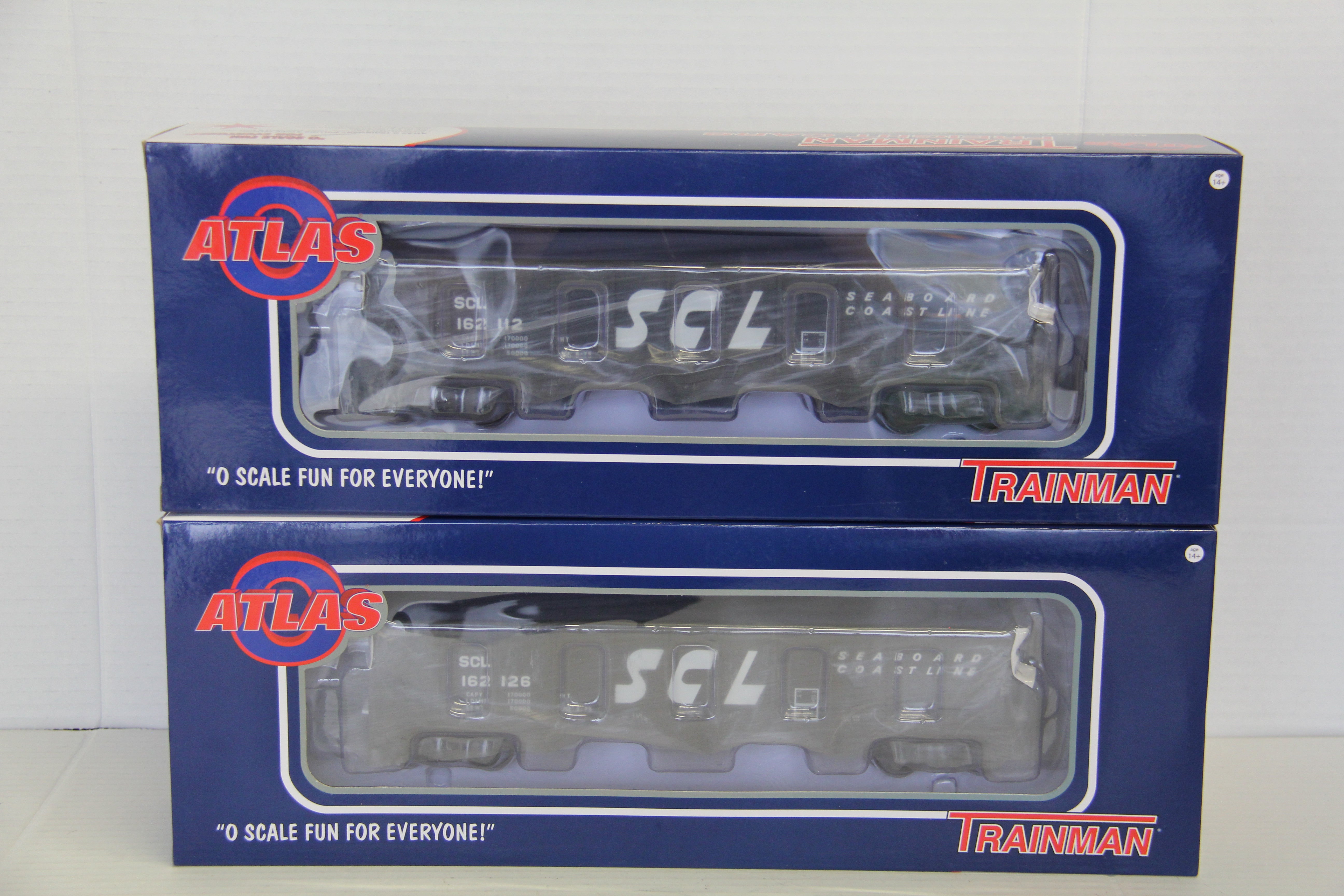 Atlas Trainman #2001832-1 & #2001832-2 Seaboard Coast Line TM 70T Hopper 2 Set-Second hand-M7348