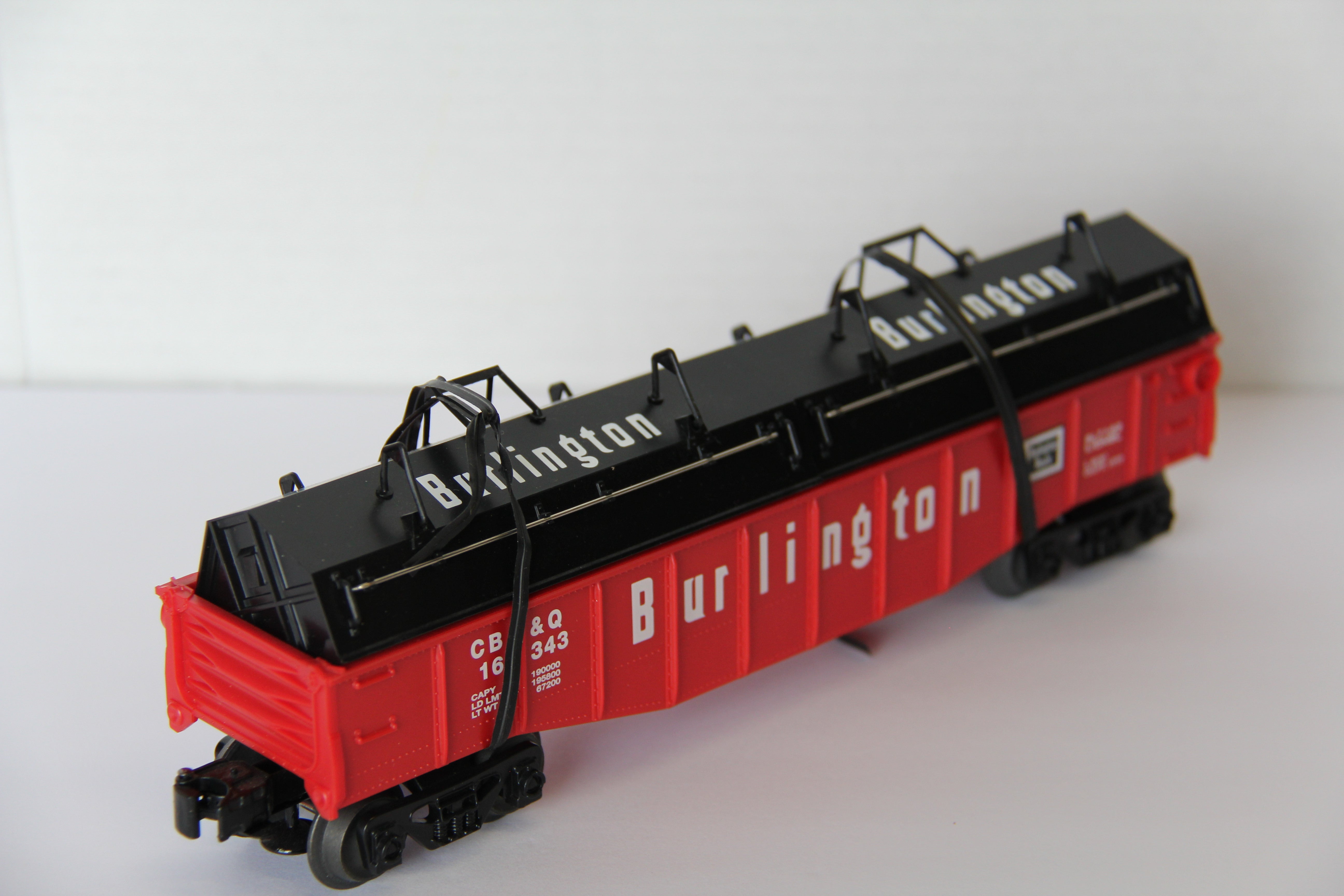 Lionel 6-16343 Burlington Gondola w/ Coil Covers-Second hand-M7761