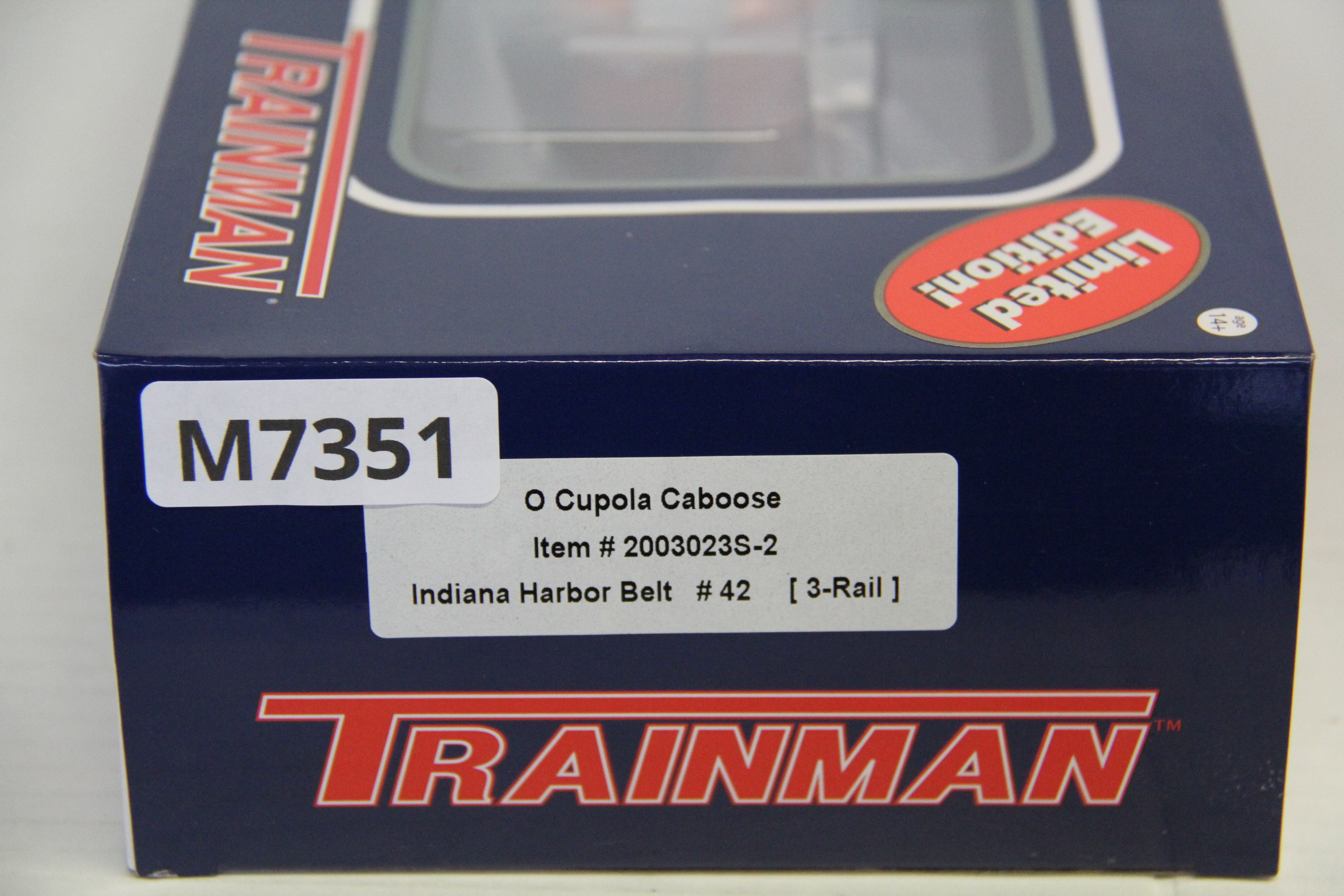 Atlas Trainman #2003023S-2 Indiana Harbor Belt #42 Cupola Caboose-Second hand-M7351