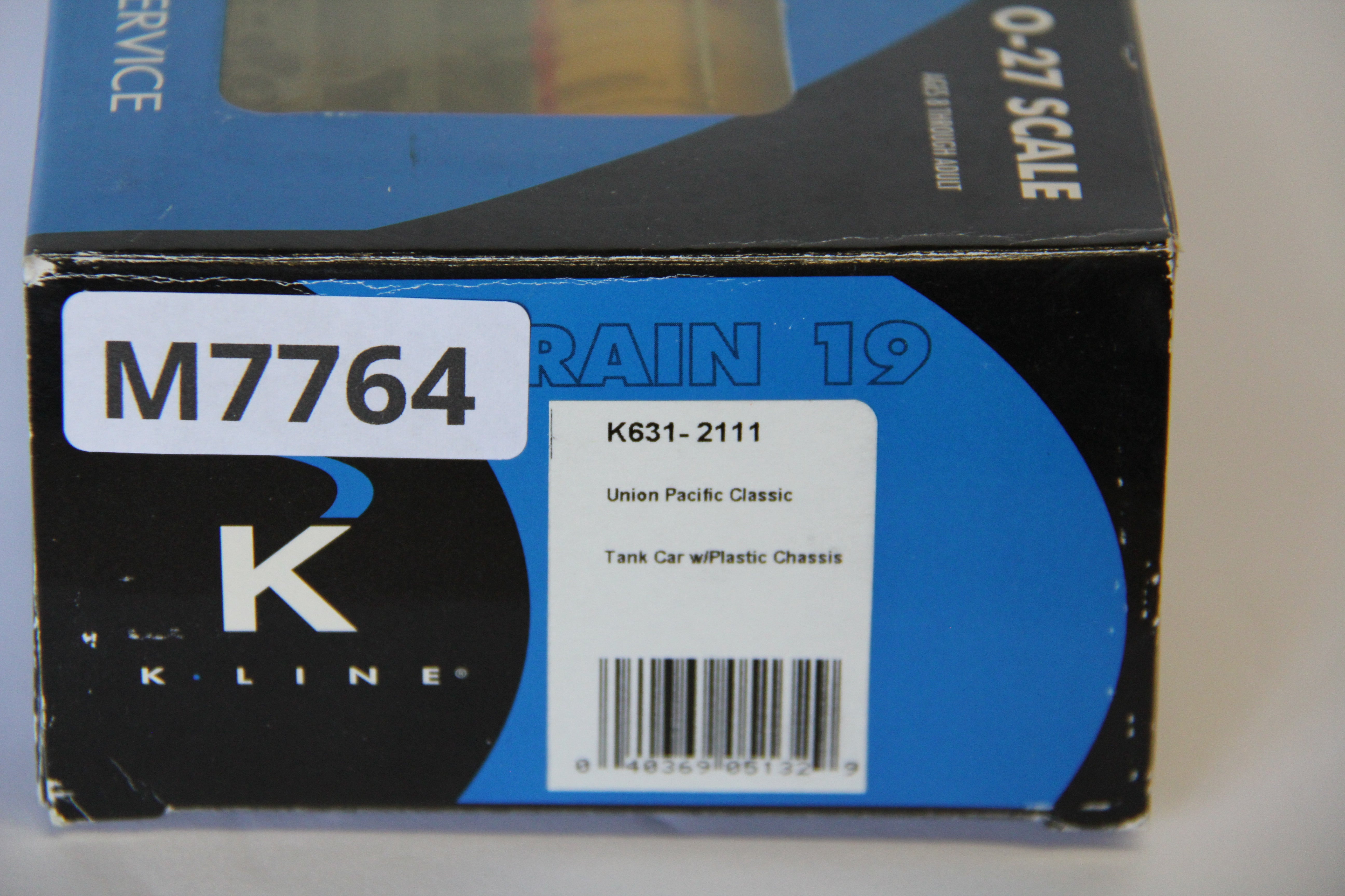 K Line O/ O27 K631-2111 Union Pacific CLASSIC Tank Car-Second hand-M7764