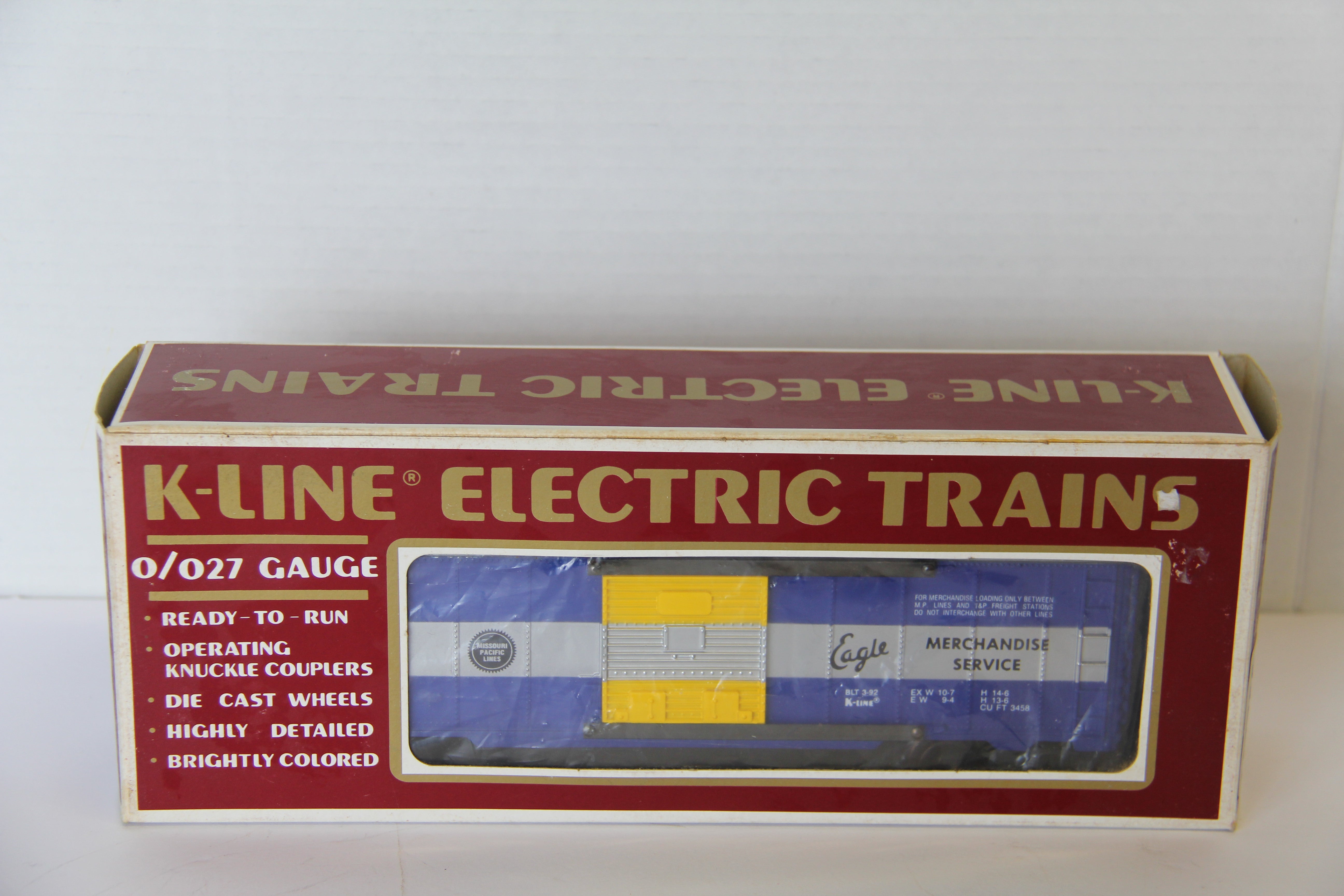 K Line O/ O27 K-6472 Missouri Pacific CLASSIC Boxcar-Second hand-M7766
