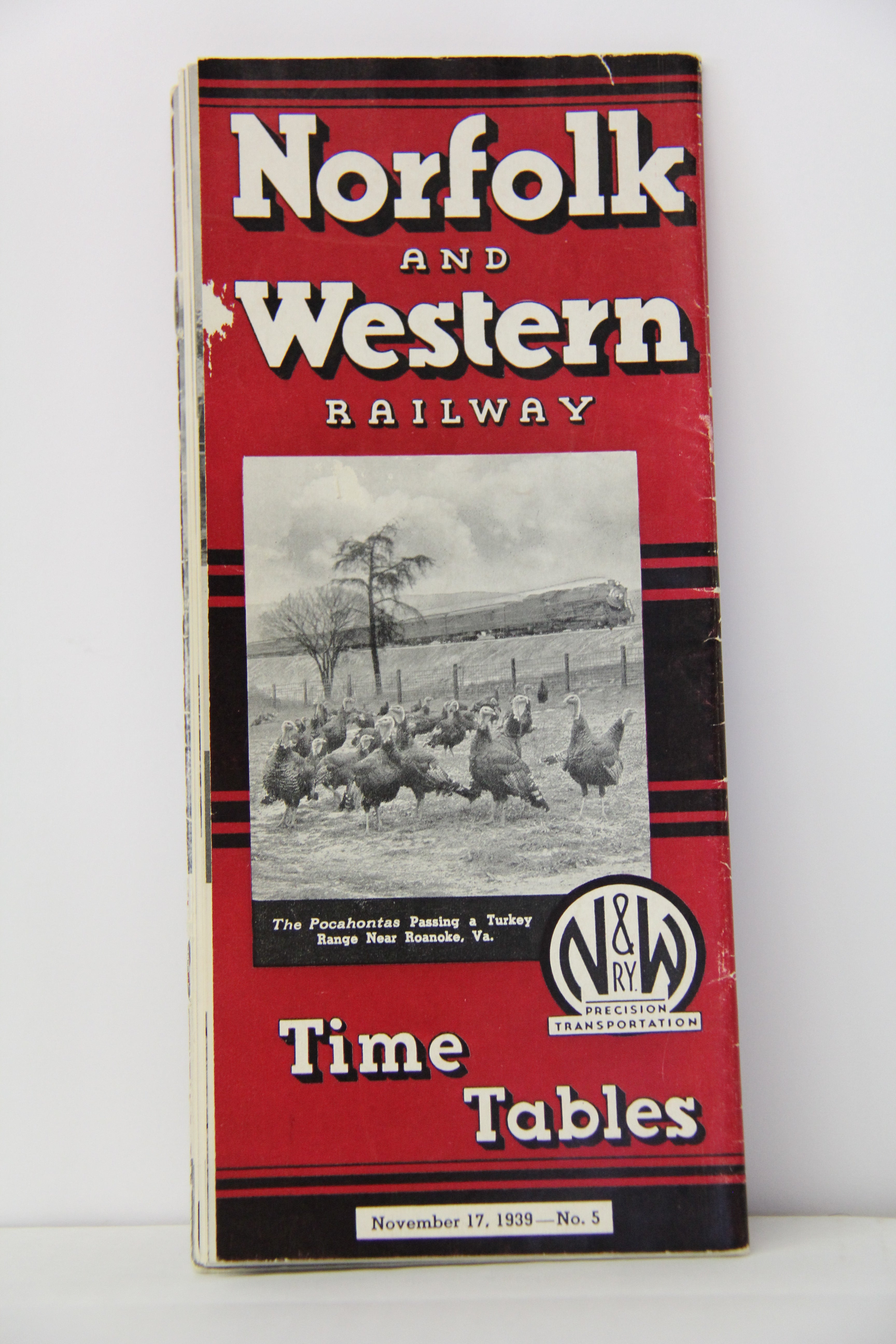 Norfolk & Western Time Tables November 17, 1939 No.5-Second hand-M7375 - MrMuffin'sTrains