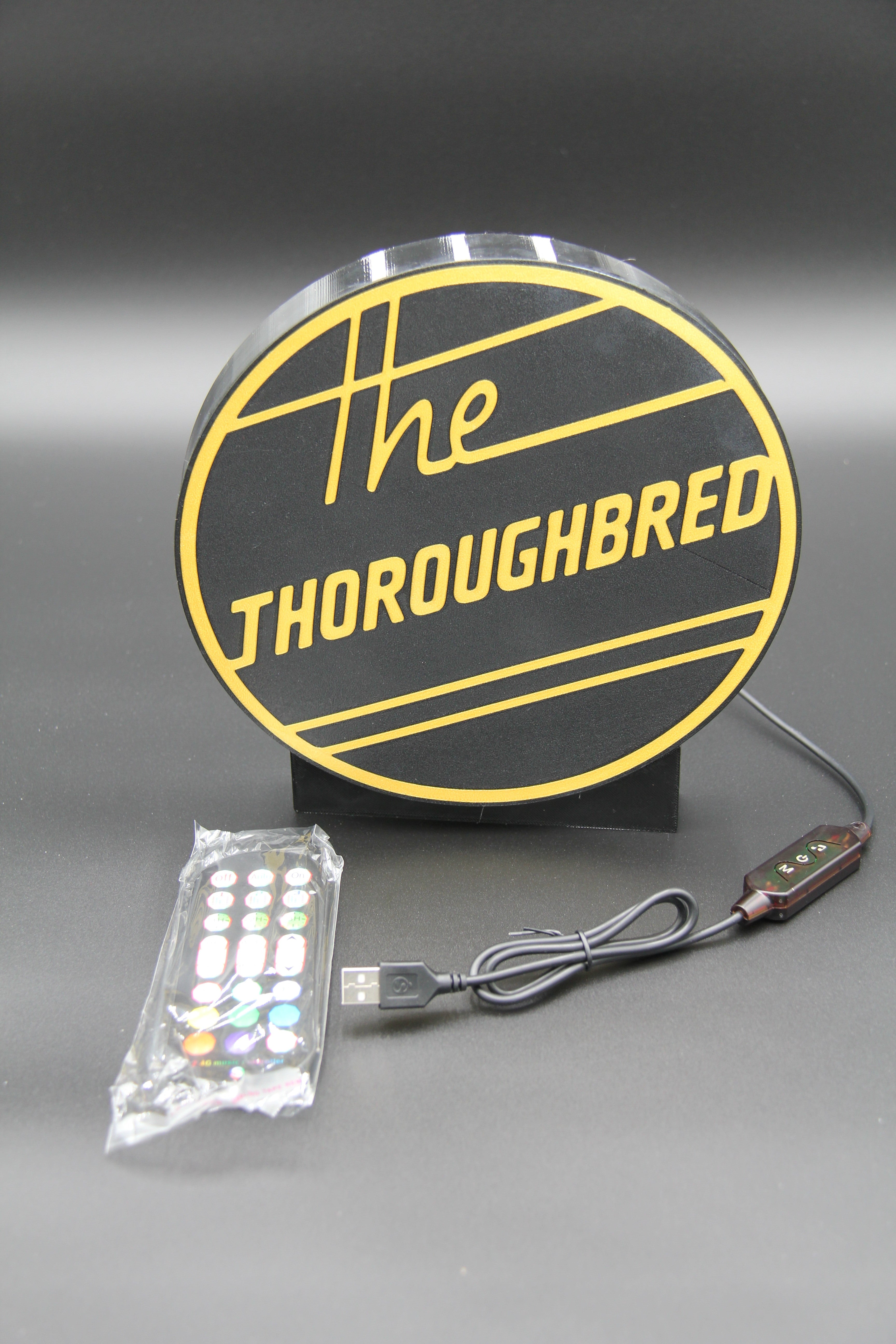 ADHDame Designs #200S-01 - Lighted Railroad Sign "The Thoroughbred" (Small)
