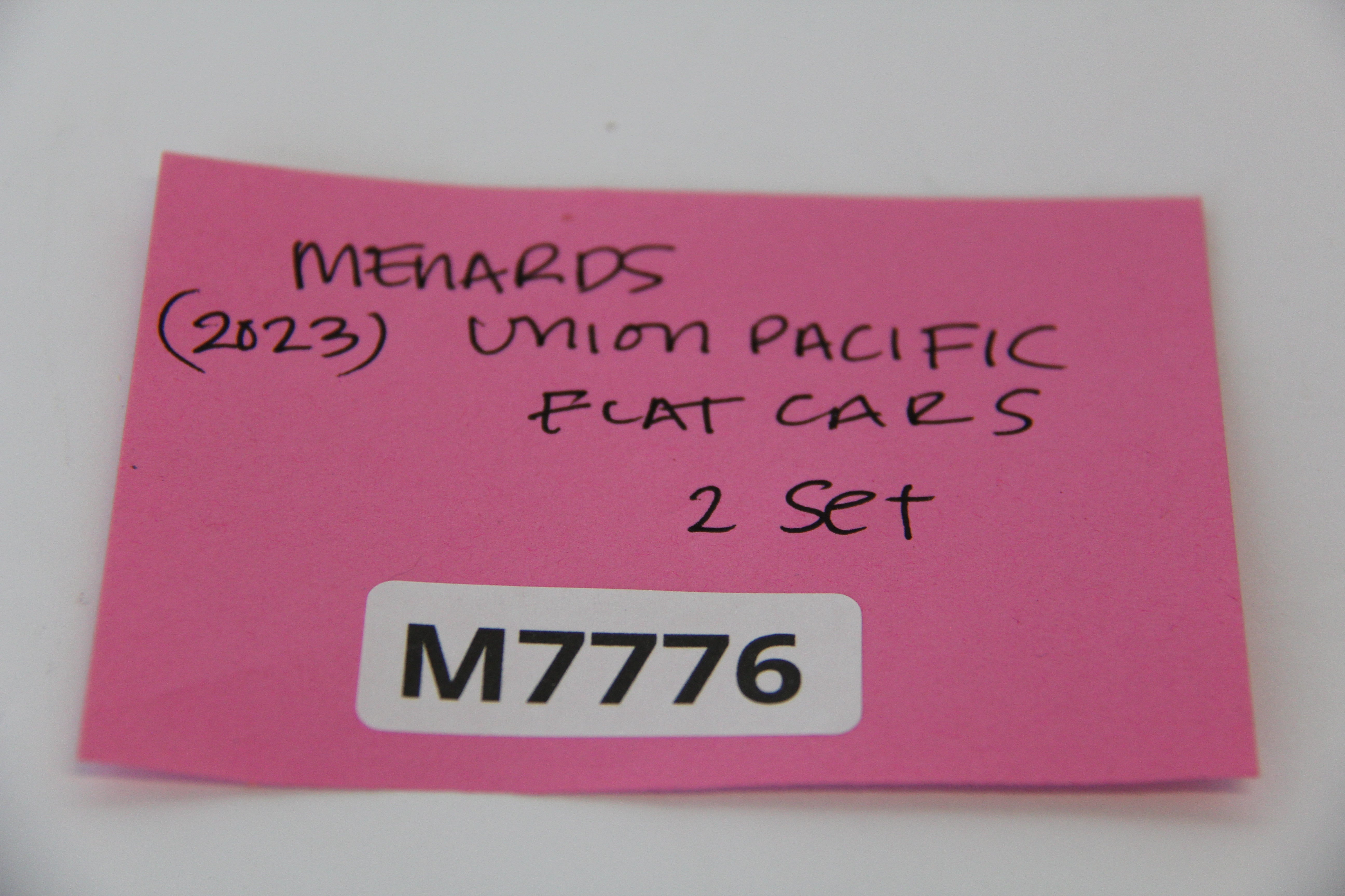 2023 Menards #279-9404 Union Pacific Flat Cars 2 Set-Second hand-M7776