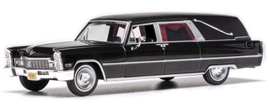 IXO Models - 1966 Cadillac de Ville S&S Hearse (Black) - 1/43 Scale