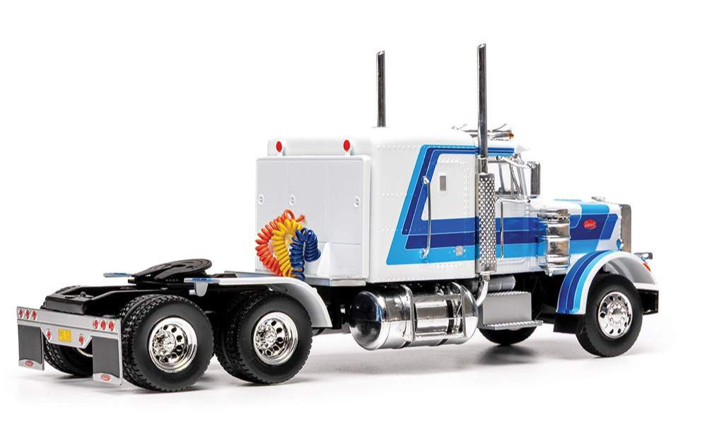 IXO Models - 1980 Peterbilt 359 Sleeper Tractor (Blue/White) - 1/43 Scale