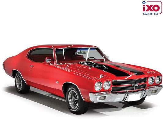 IXO Models - 1970 Chevrolet Chevelle SS 454 (Cranberry Red) - 1/43 Scale