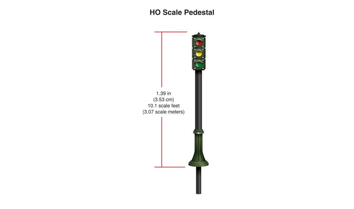 Woodland Scenics HO JP5651 - Just Plug - Pedestal Traffic Lights