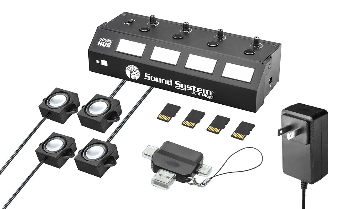 Woodland Scenics JS6900 - Just Plug Sound System - Sound System Starter Kit