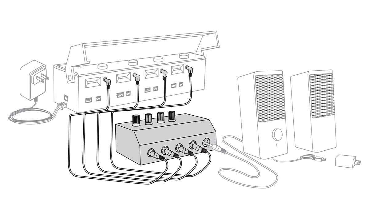 Woodland Scenics JS6963 - Just Plug Sound System - Room Speaker Mixer
