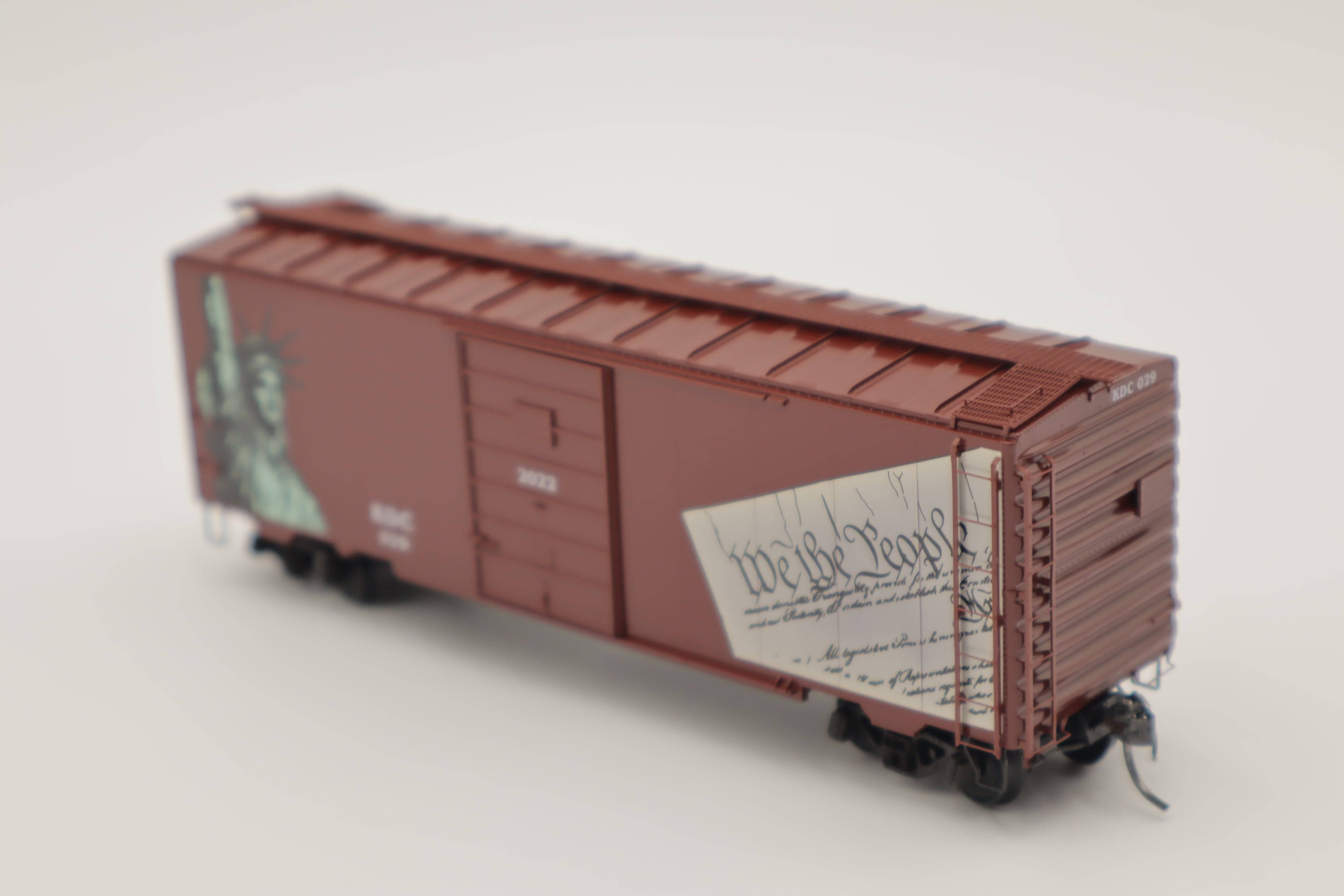 Kadee HO 6929 - 40' PS-1 Box Car "KDC" 2022 Patriotic Car #029