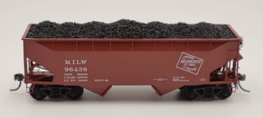 Kadee HO 7527 - 50 Ton 2-Bay Open Hopper "Chicago, Milwaukee, St. Paul, & Pacific" #96438 (AAR Standard)