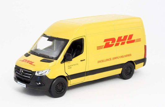 Kinsmart - Mercedes-Benz Sprinter Van "DHL" (Yellow) - 1/43 Scale