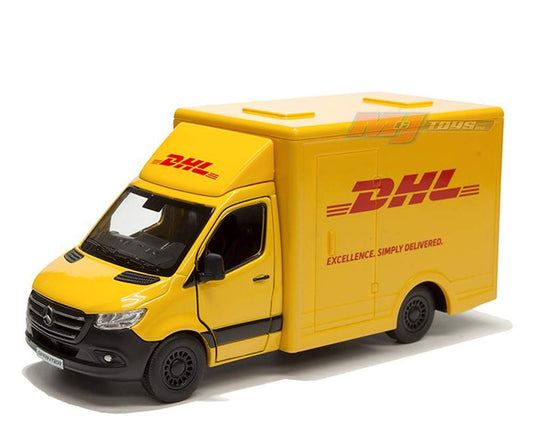 Kinsmart - Mercedes-Benz Sprinter Box Van "DHL" (Yellow) - 1/48 Scale