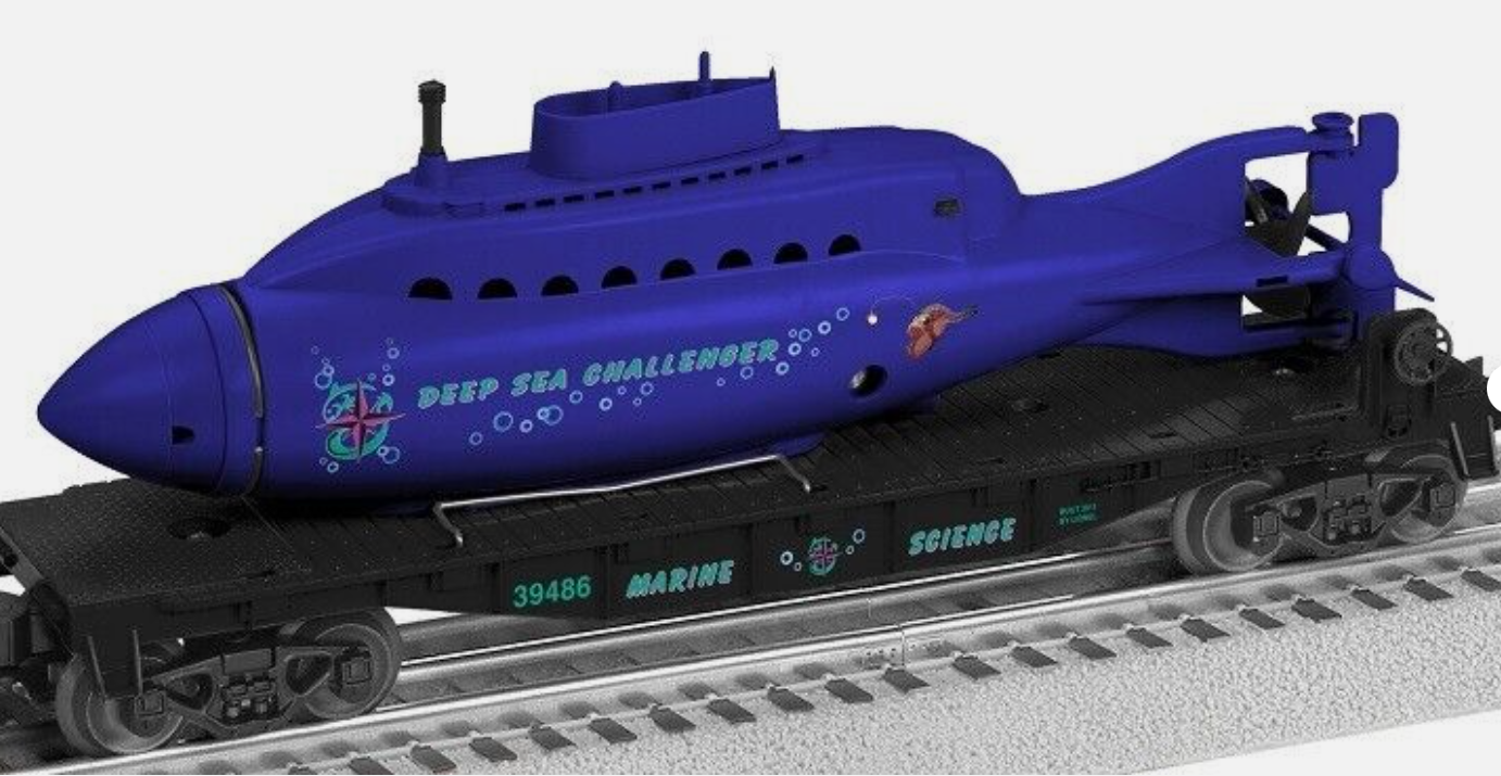 Lionel 6-39486 Deep Sea Challenger Submarine Flatcar-Second hand-M3972