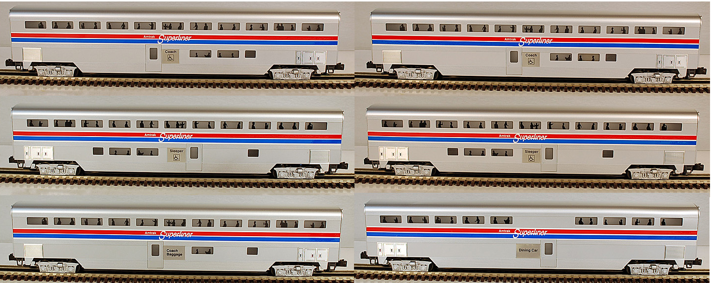 Williams SL80AM Amtrak Superliner 6 Car Set-Second hand-M4647