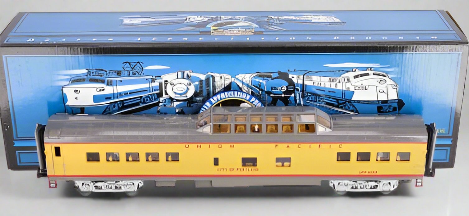 MTH 20-67147 Union Pacific  70' Streamlined Vista Dome Passenger Set (Smooth)-Second hand-M5212