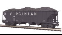 MTH 20-97584 Virginian 4-Bay Hopper Car w/ Coal-2 Car Set-Second hand-M5342