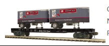 MTH 20-95410 Nickel Plate Road Flat Car w/ (2) PUP Trailers-Second hand-M5370