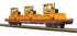 MTH 20-98640 Western Maryland 60' Flat Car w/ 3 John Deere 650H Bull Dozers-Second hand-M5433