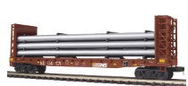 MTH 20-98666 Norfolk Southern #114571 Bulkhead Flat Car w/ Pipe Load-Second hand-M5441