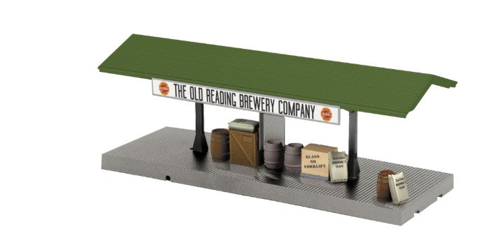Rail King 30-90190 Old Reading Brewing Company Operating Freight Station Platform-Second hand-M6594