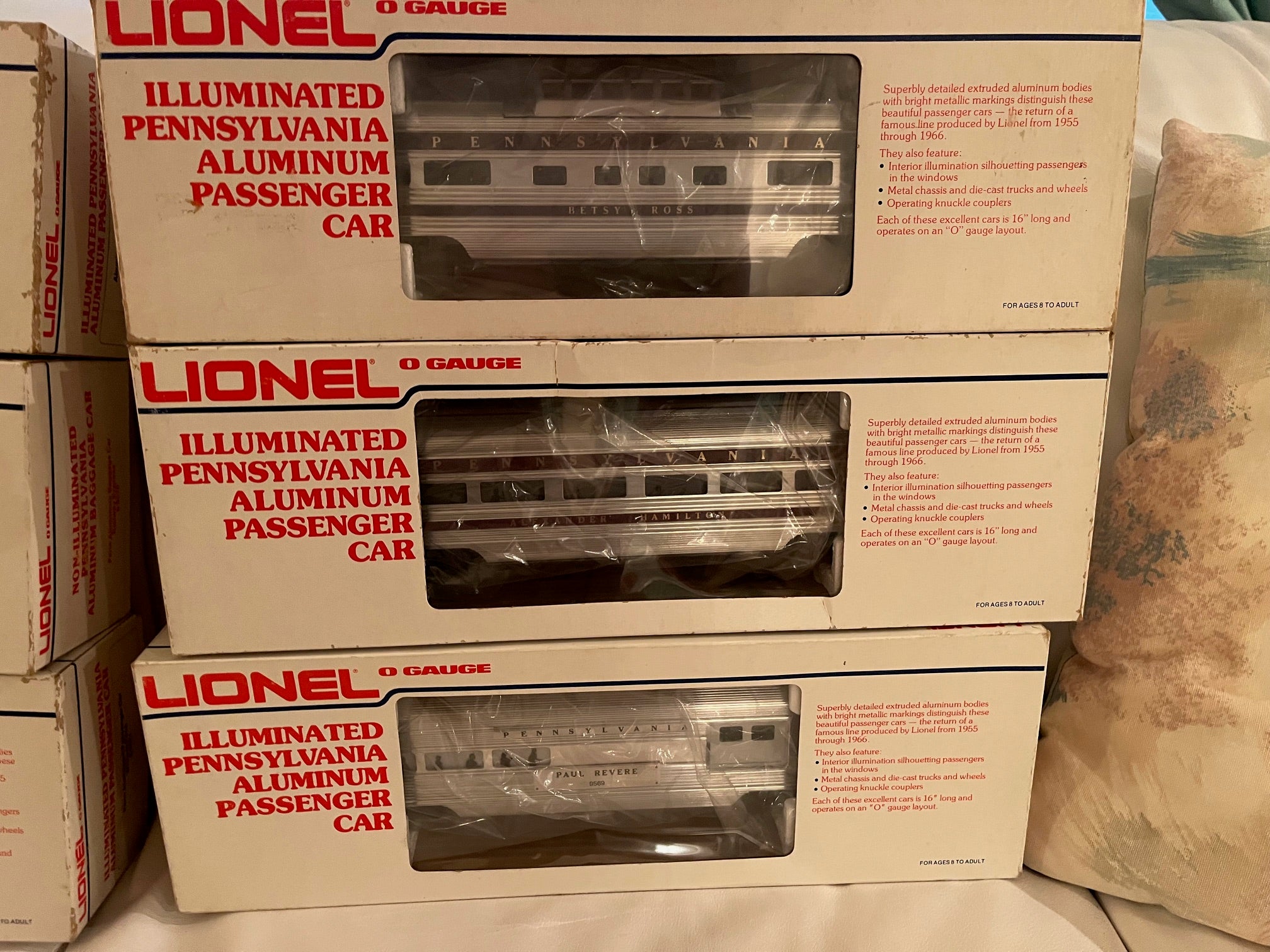 Lionel Illuminated Pennsylvania Aluminum Passenger 7 Car Set-Second hand-M6772F