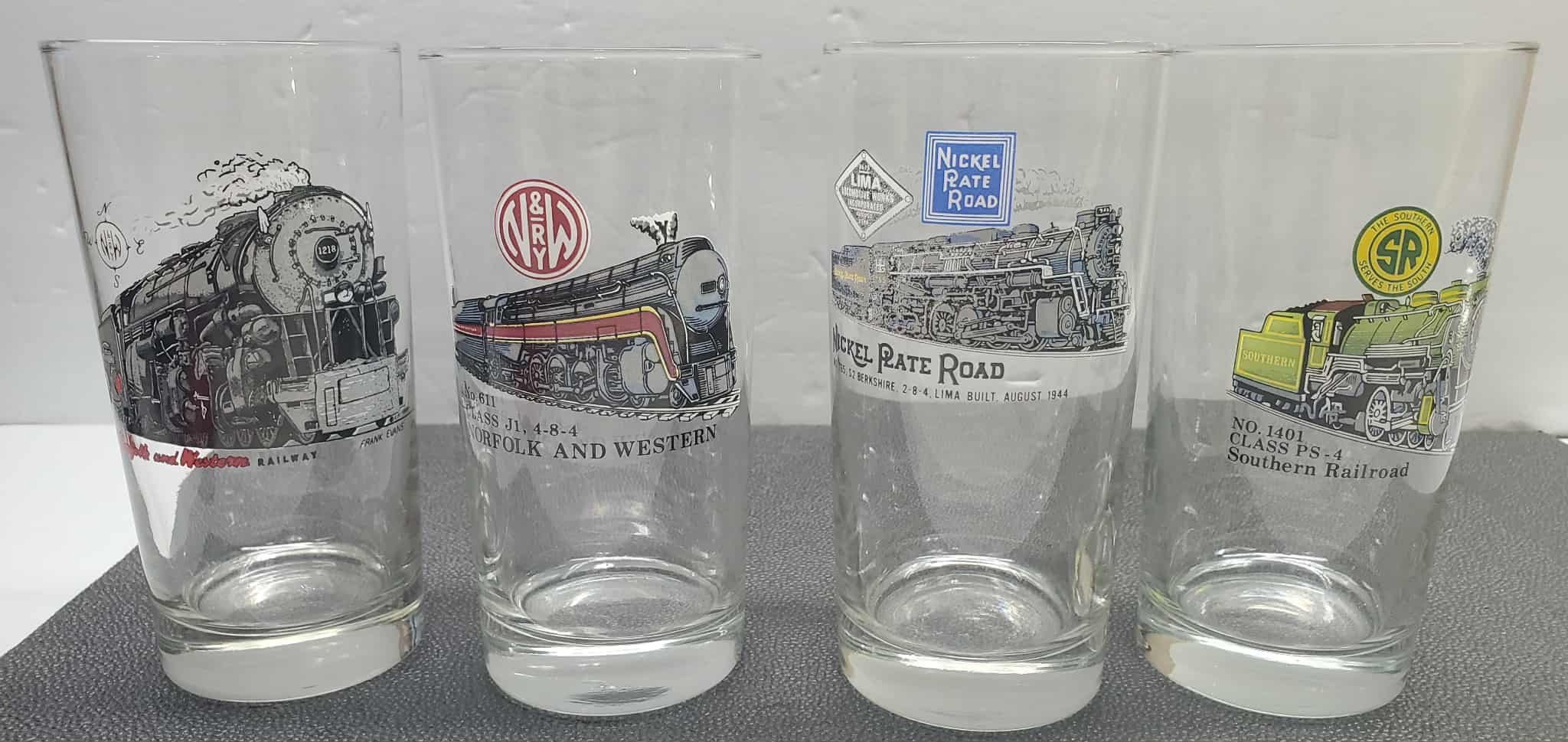 Train Glassware Set of 4-Second hand-M6825
