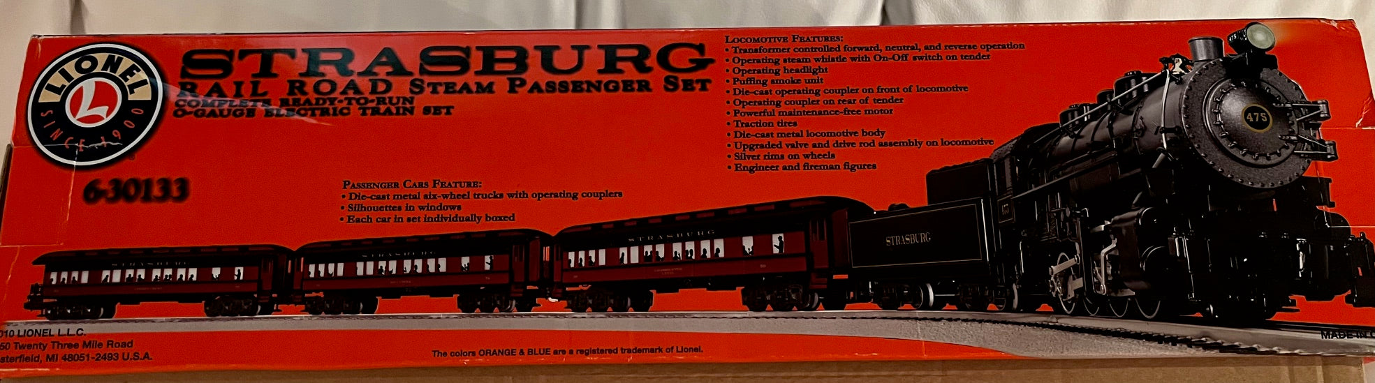 Lionel 6-30133 Strasburg Rail Road Steam Passenger Set-Second hand-M7086