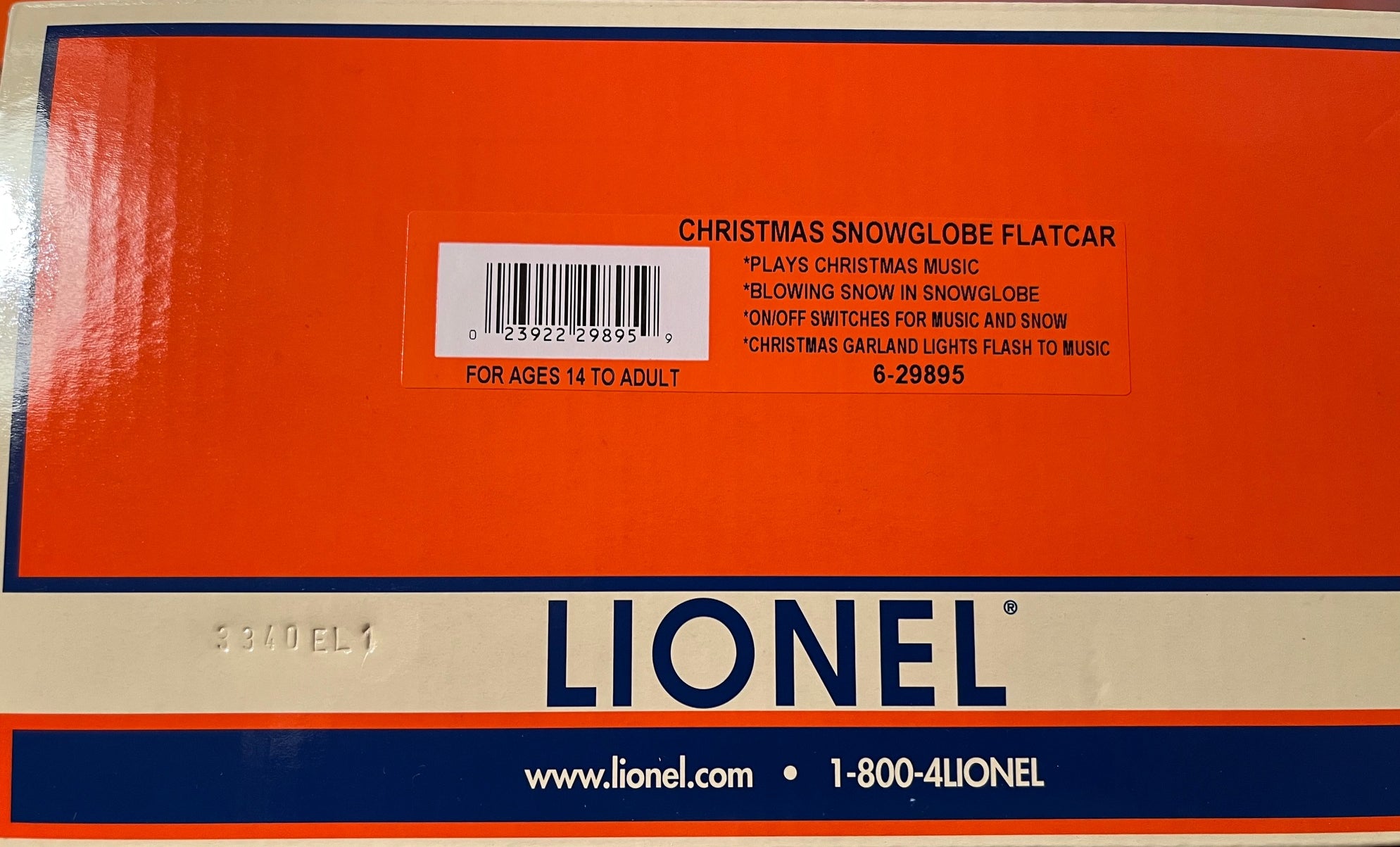 Lionel 6-29895 Christmas Operating Snow Globe Car-Second hand-M7184