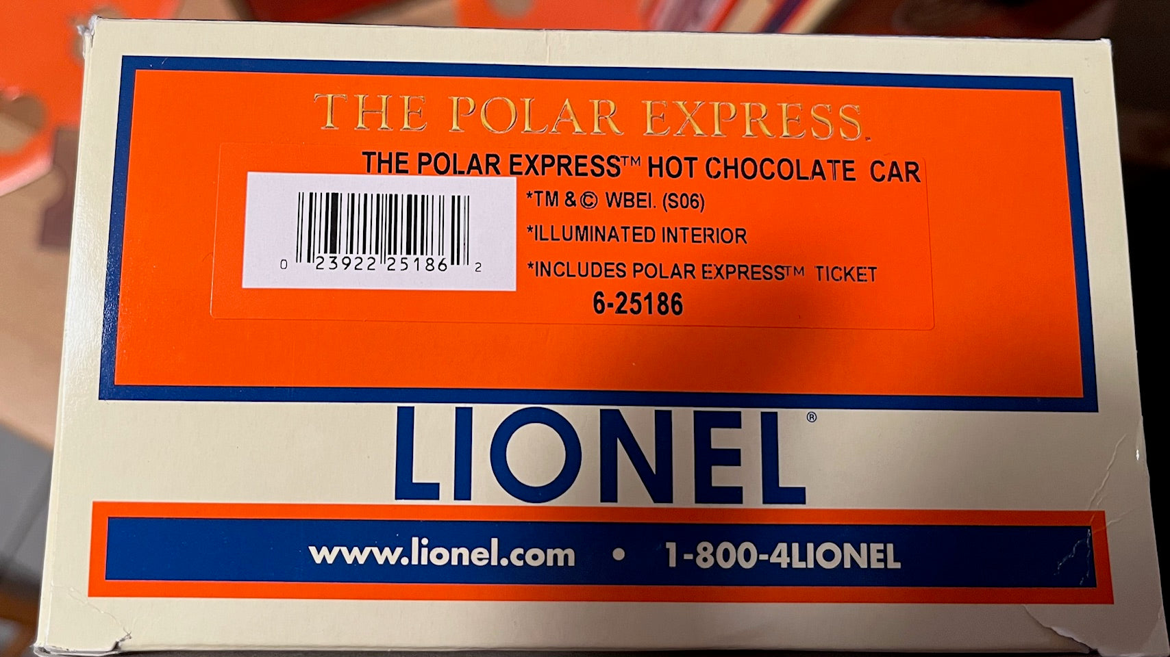 Lionel 6-25186 The Polar Express Baby Madison Hot Chocolate Car-Second hand-M7188