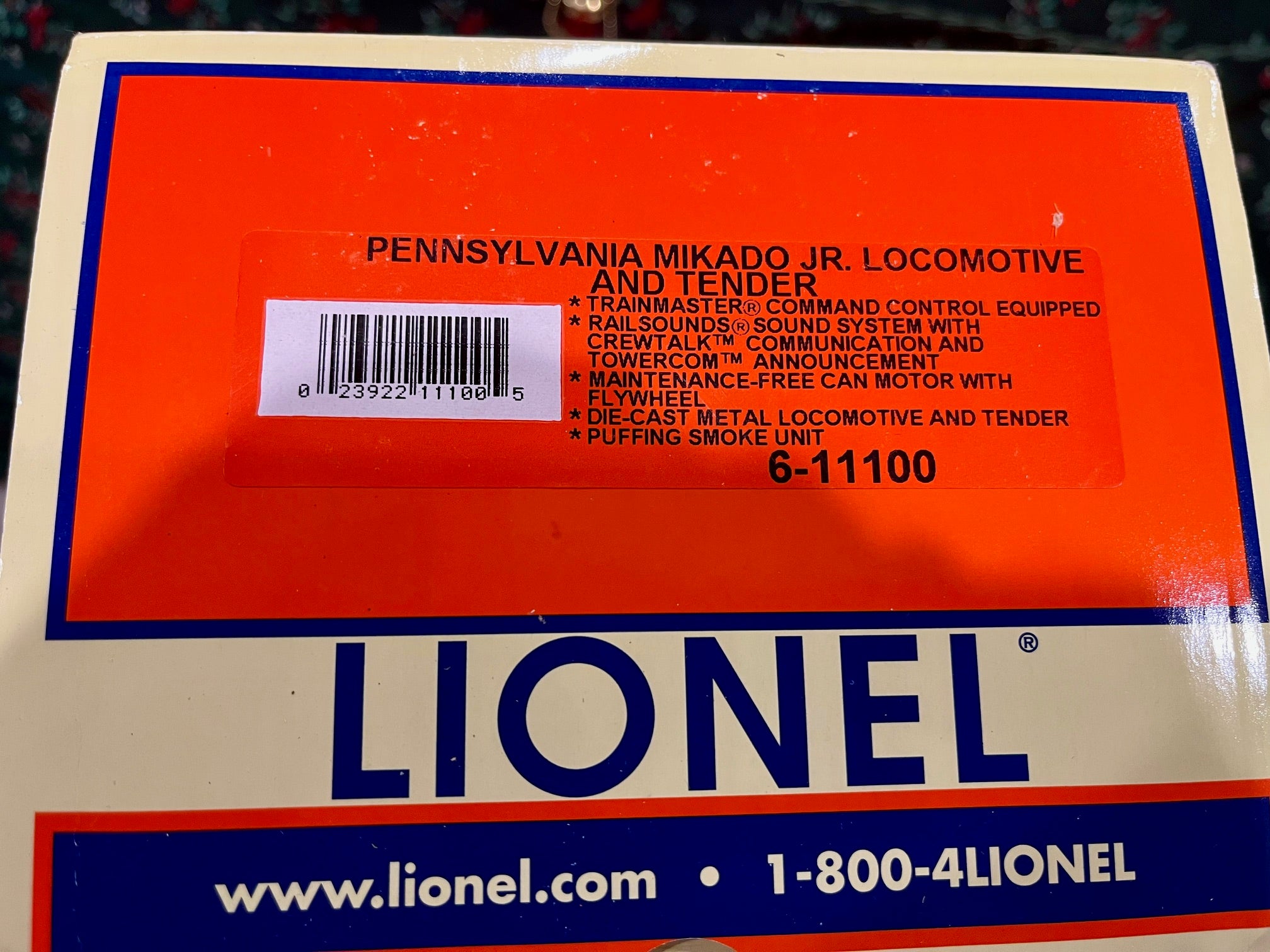 LIONEL 6-11100 PENNSYLVANIA 2-8-2  MIKADO JR #9631 W/ TMCC-Second hand-M7685