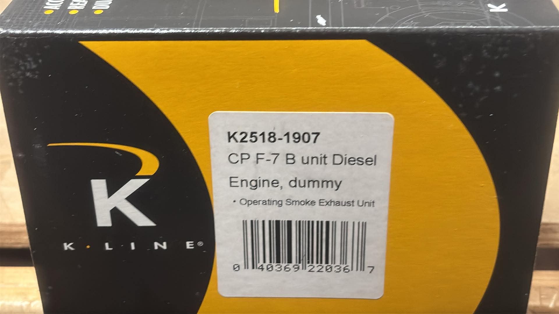 K Line K2518-1907 Canadian Pacific F-7 B Diesel Dummy-Second hand-M7950