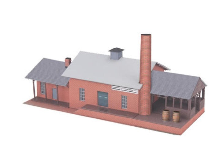 Rail King 30-9084 Brewery (Red & Gray Roof)-Second hand-M8192