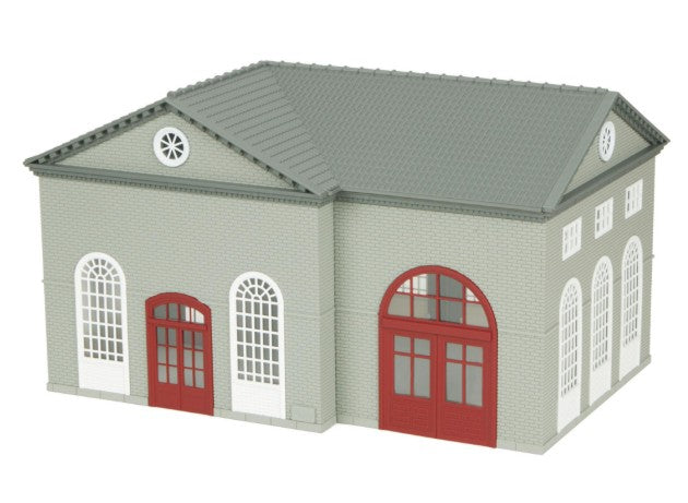 Rail King 30-90007 Public Works Building Gray & White-Second hand-M8229