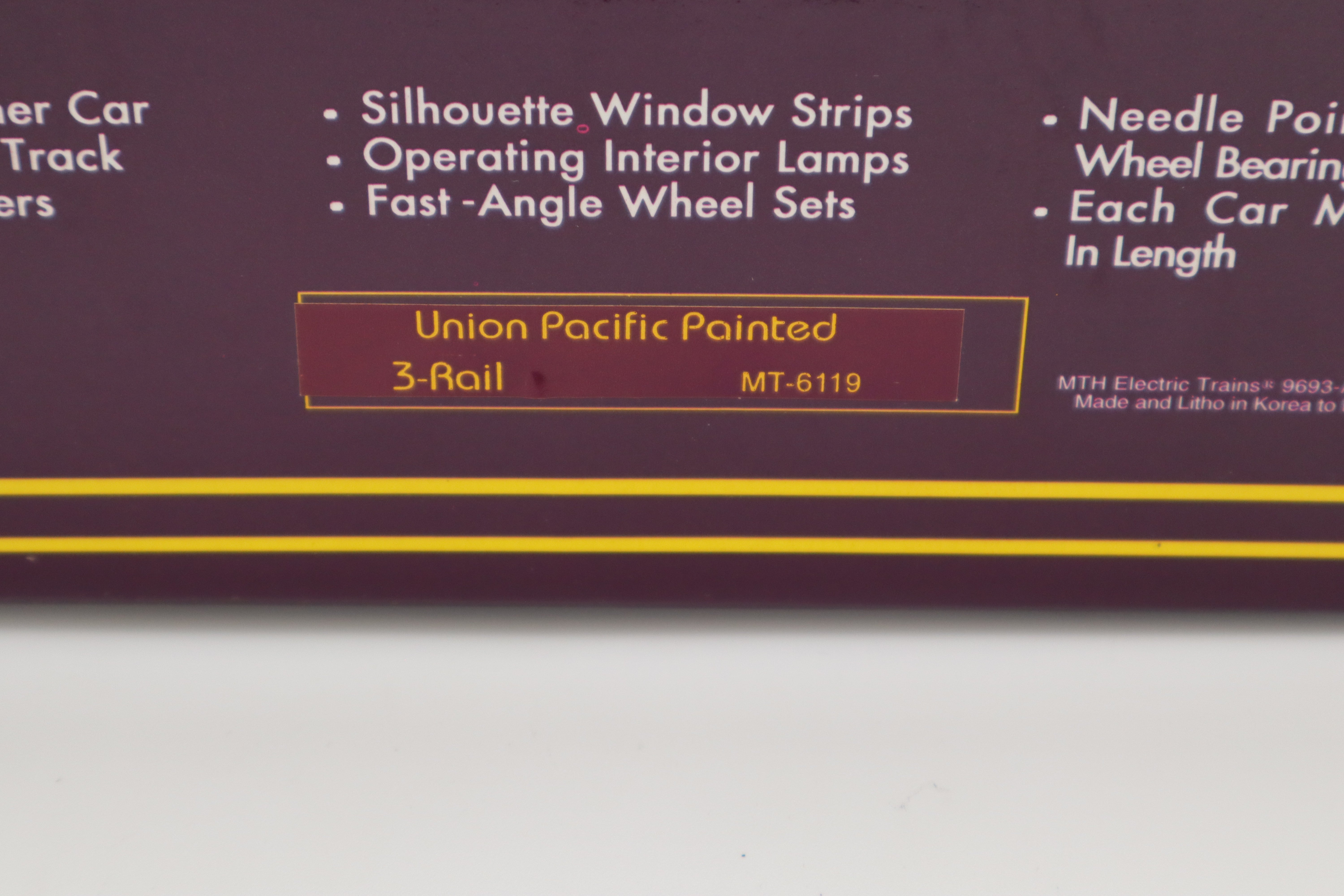 MTH MT-6119 & MT-6019 Union Pacific Painted 60' Aluminum 6 Car Set-Second hand-M8378