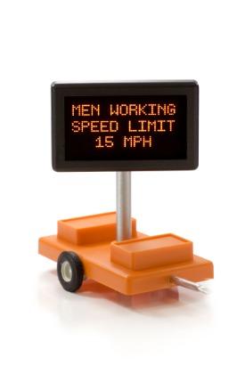 Miniatronics 85-503-01 - Mobile Highway Sign - Men Working Speed Limit 15 MPH