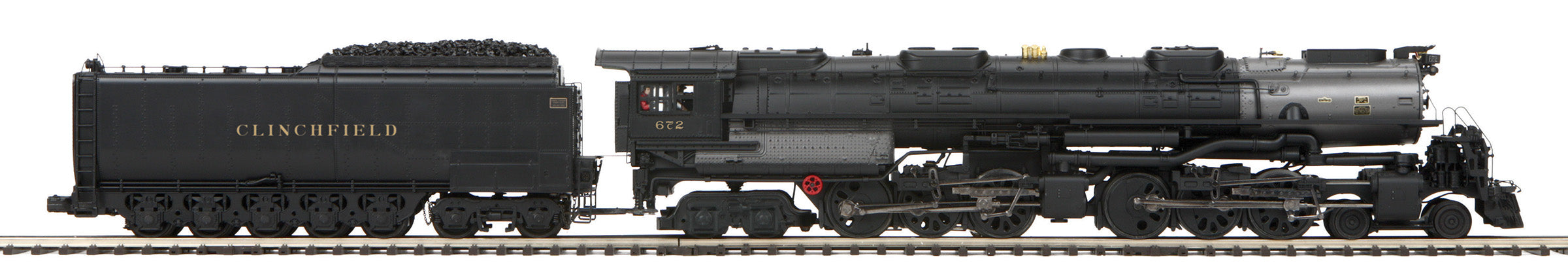 MTH 20-3890-1 - 4-6-6-4 Challenger Steam Engine "Clinchfield" #672 w/ PS3 (Coal Tender)