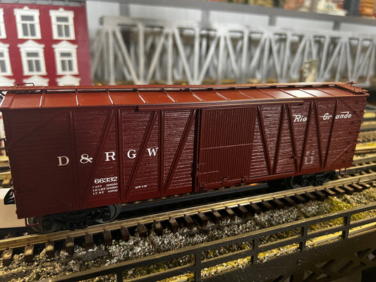 MTH 20-93963 - Premier - USRA 40' Box Car "Rio Grande" #66332 - Custom Run for Berwyn’s - MrMuffin'sTrains
