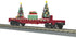 MTH 30-76867 - Flat Car "North Pole" #2023 w/ Lighted Christmas Trees (Maroon)