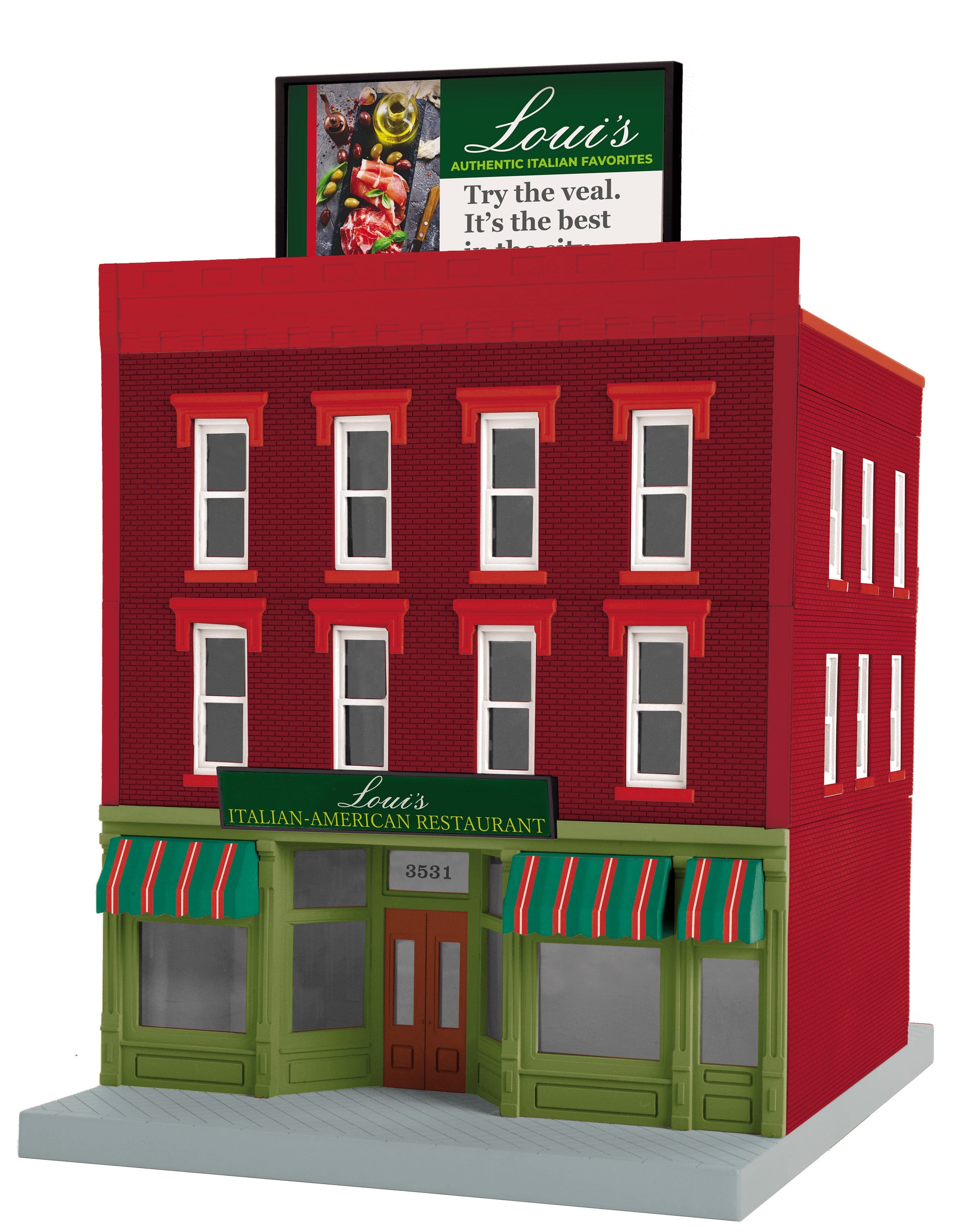 MTH 30-90657 - 3-Story City Building 1 "Loui's Italian-American Restaurant"