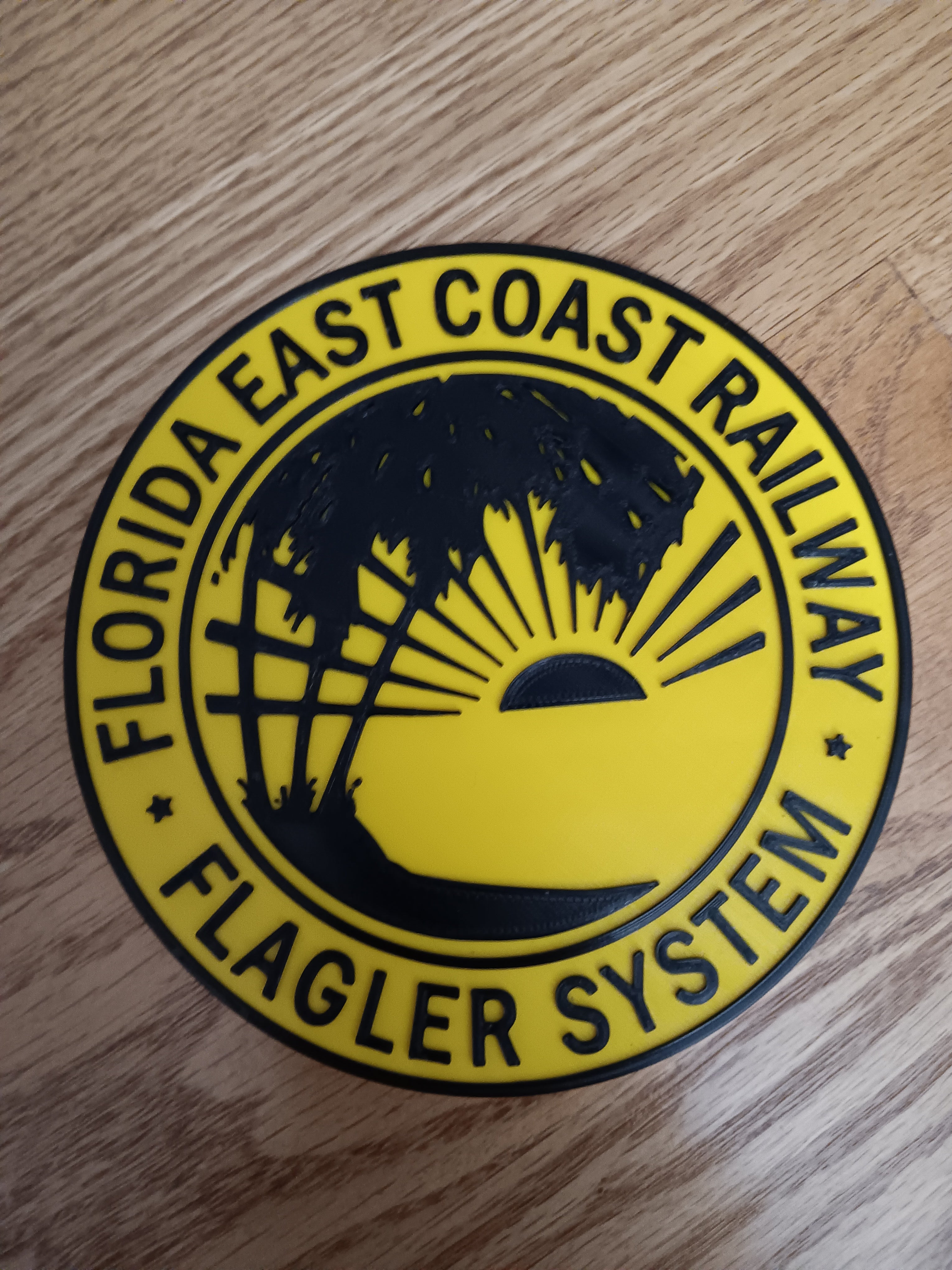 Trackside 3D 12 - 3D Printed Railroad Signs "Florida East Coast Railway" (Flagler System)