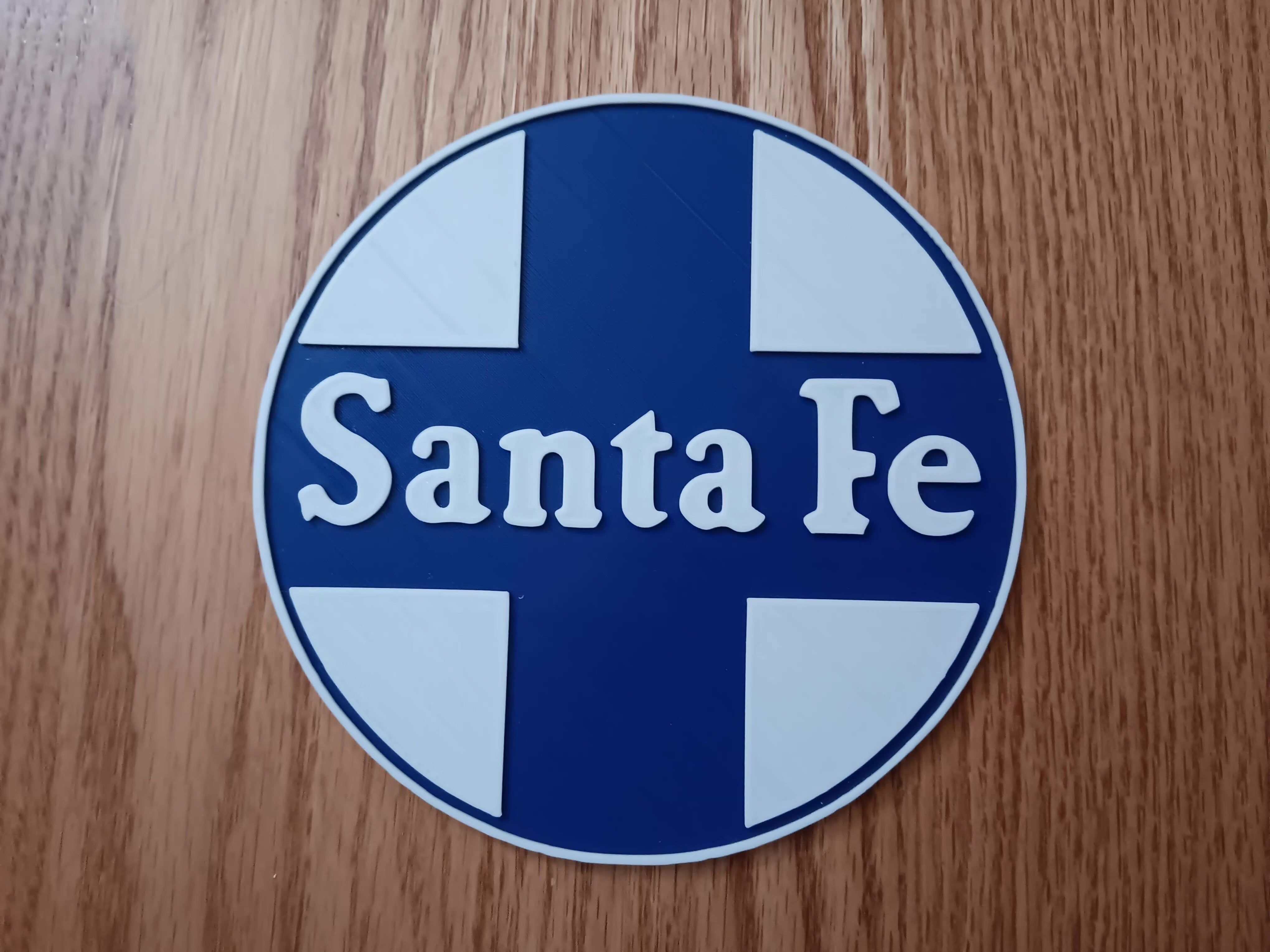 Trackside 3D #13 - 3D Printed Railroad Signs "Santa Fe" (Cross)