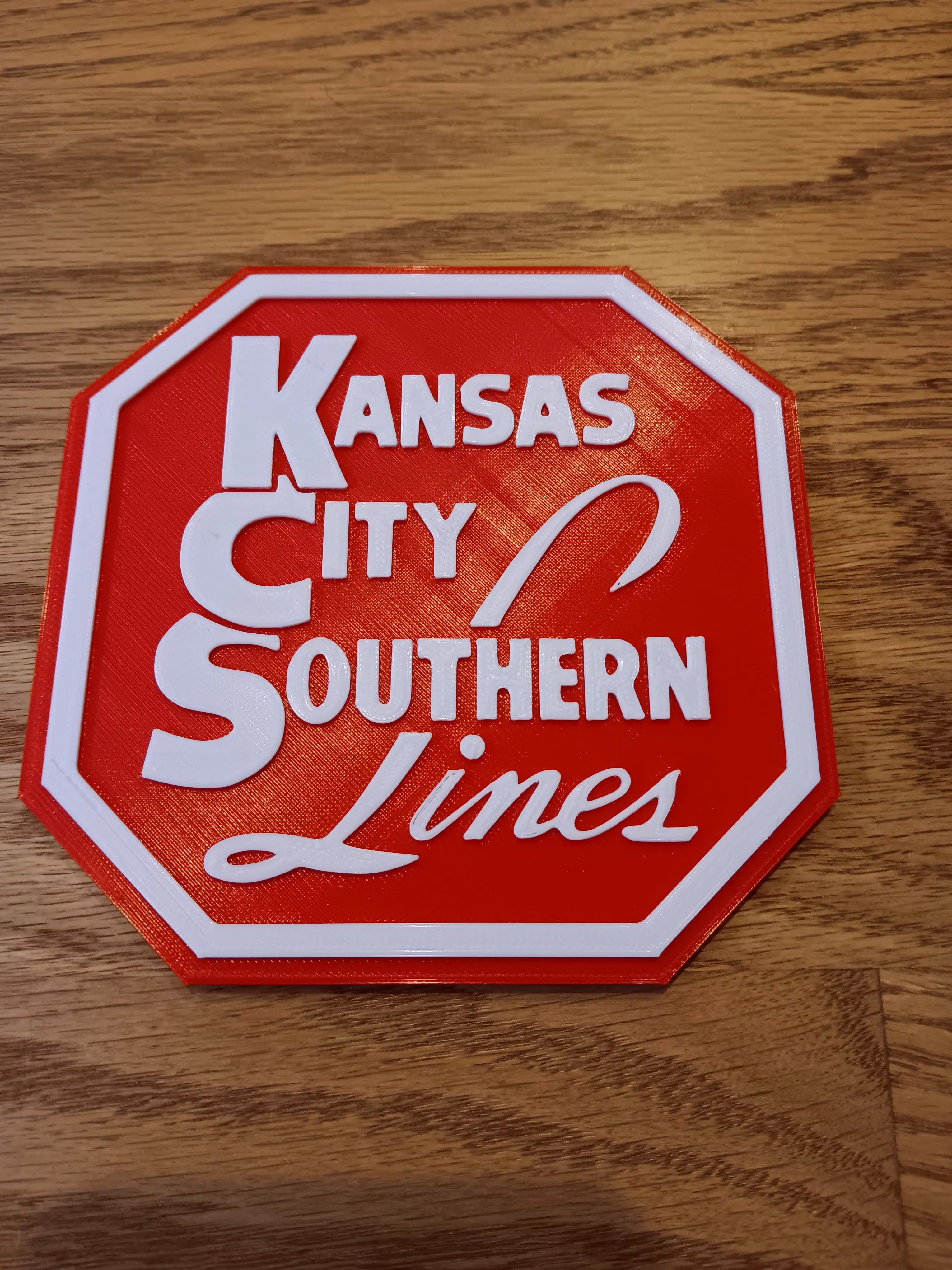 Trackside 3D #21 - 3D Printed Railroad Signs "Kansas City Southern Lines"