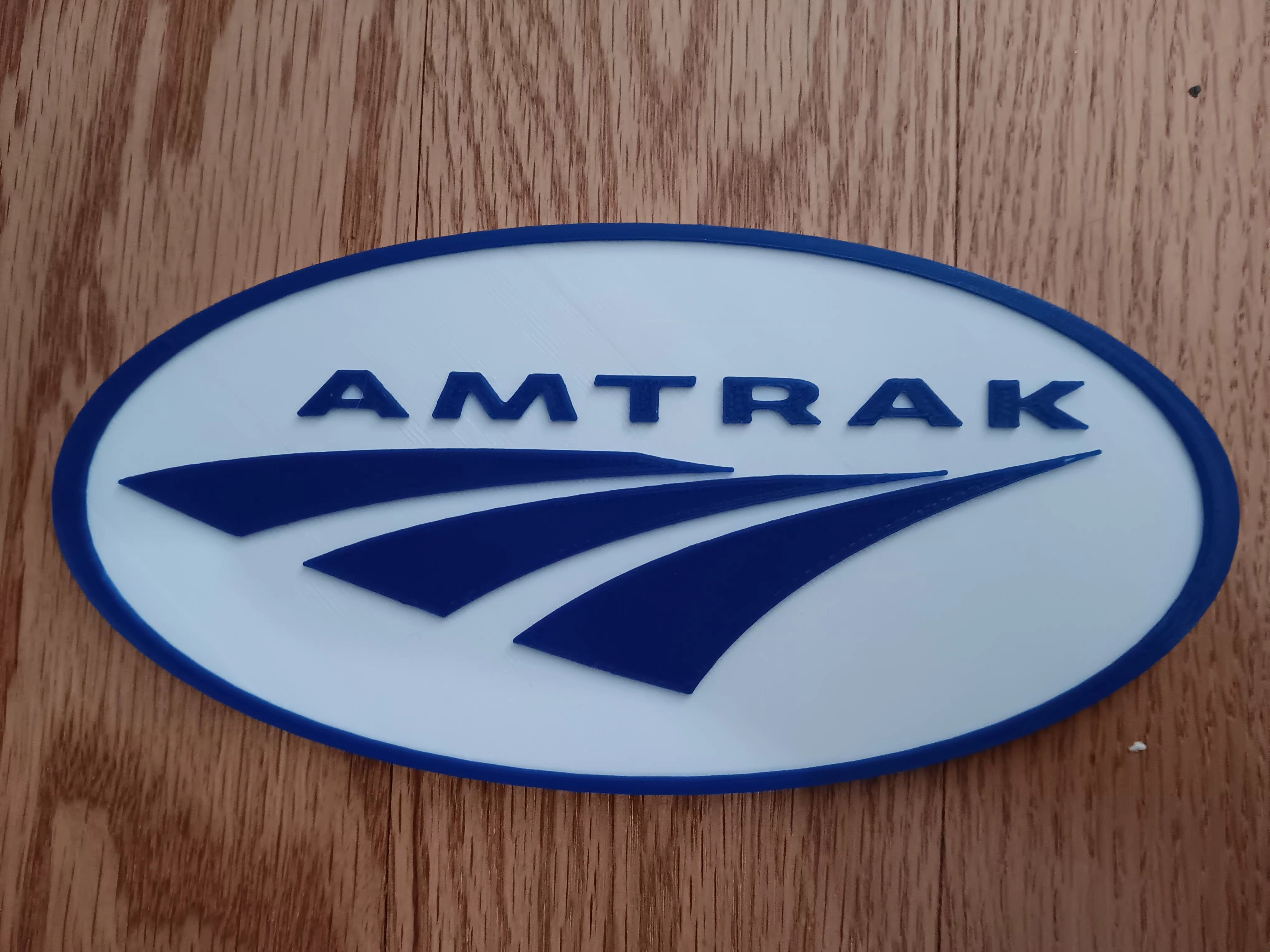 Custom Amtrak Sign Trackside 3D #25 - 3D Printed Railroad Signs