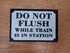 Trackside 3D 30 - 3D Printed Railroad Signs "Do Not Flush" (While Train is in Station)