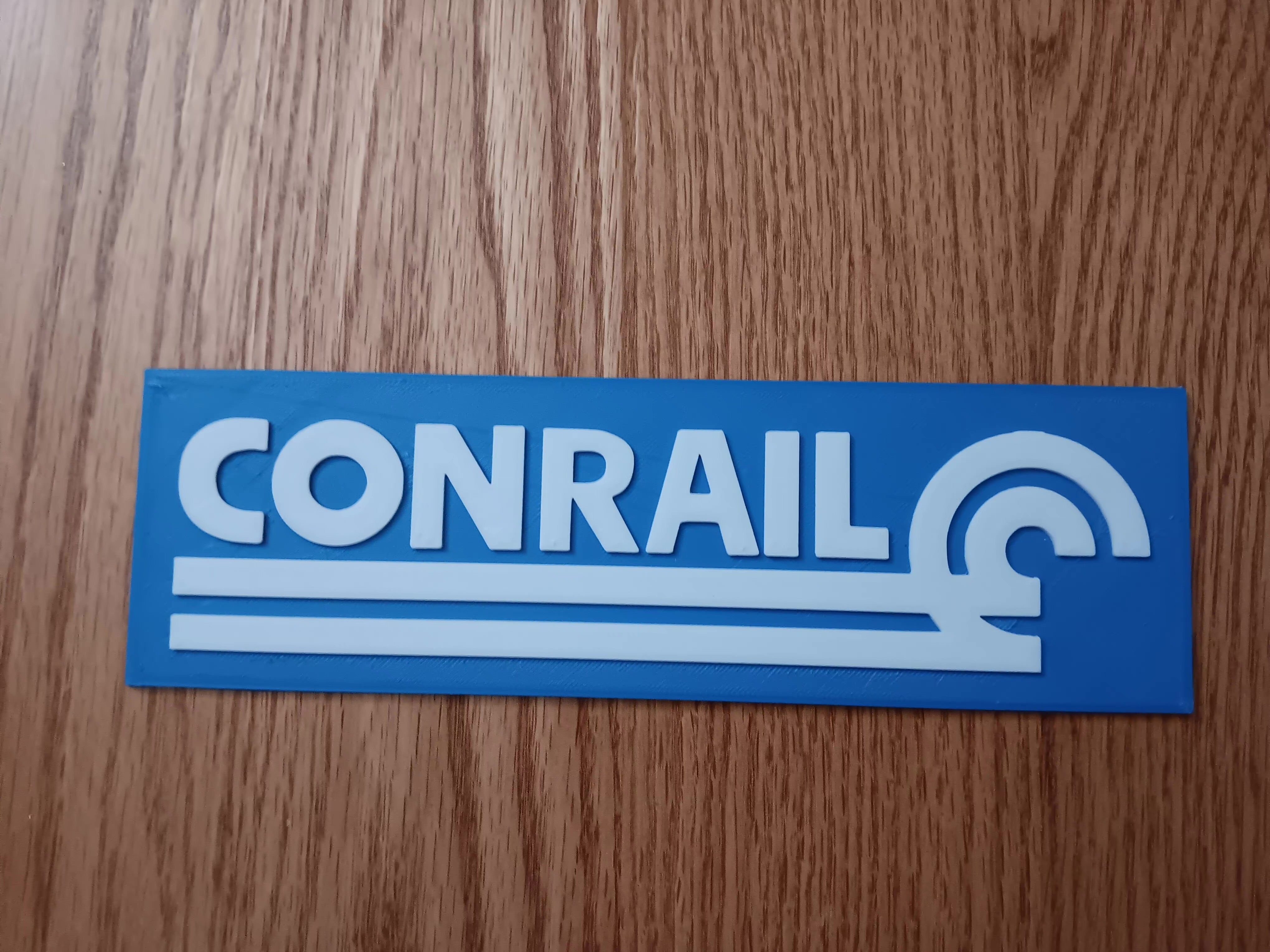 Trackside 3D 38 - 3D Printed Railroad Signs "Conrail"