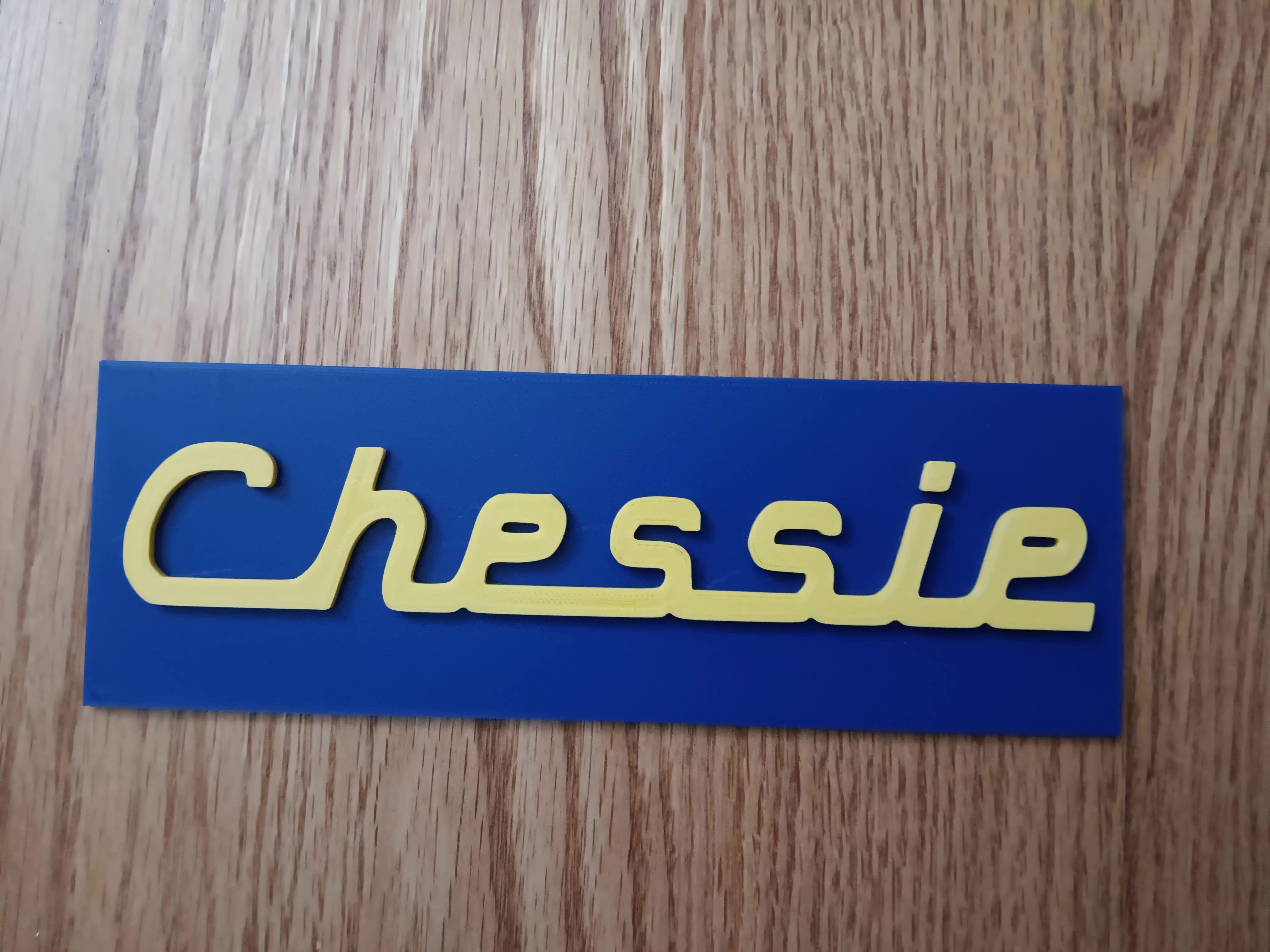 Trackside 3D #39 - 3D Printed Railroad Signs "Chessie " (art deco)