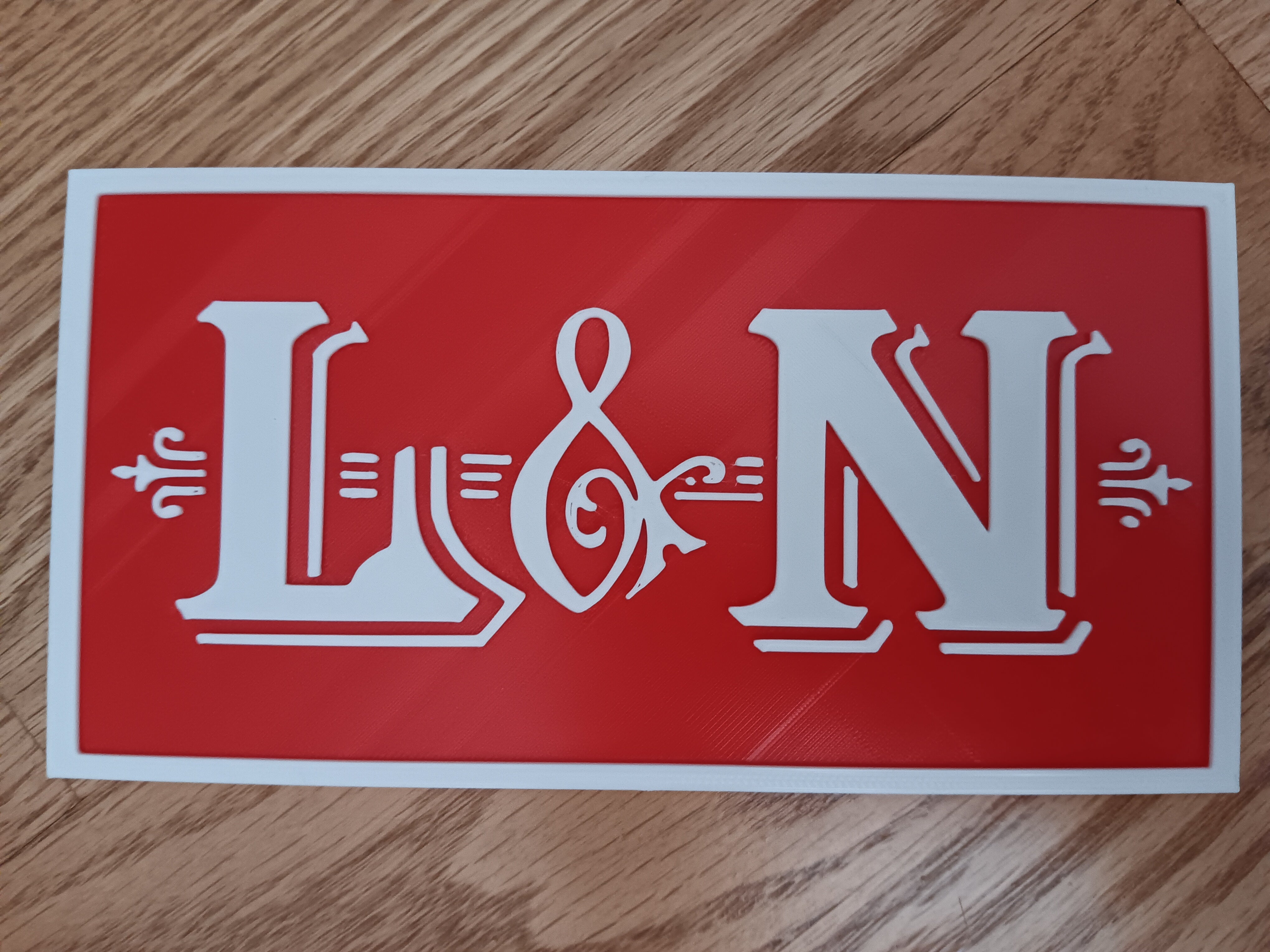 Trackside 3D 5 - 3D Printed Railroad Signs "L&N"