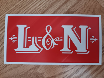Trackside 3D #05 - 3D Printed Railroad Signs "Louisville & Nashville" (L&N)